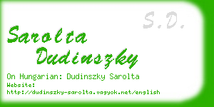 sarolta dudinszky business card